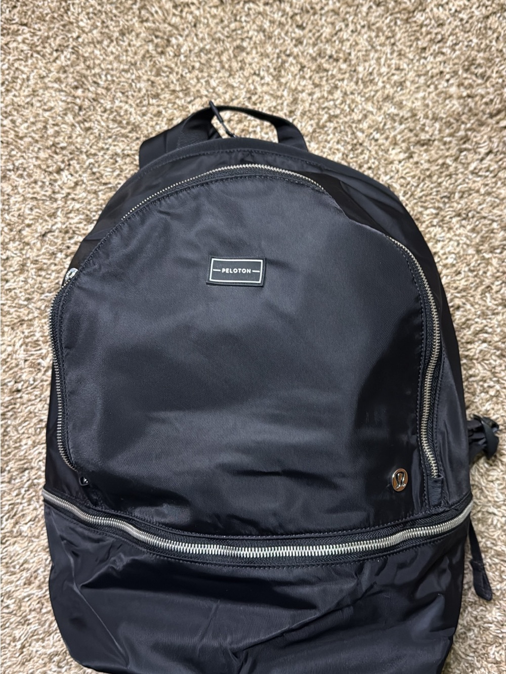 Lululemon Peloton Collab Black Nylon Daypack Backpack